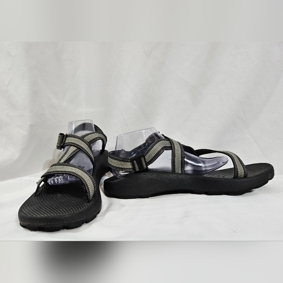 Chaco Z1 black grey sandals men's size 12 - Picture 3 of 12